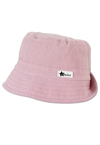 Sterntaler Unisex dziecięcy kapelusz rybacki, lniany charakter, czapka dziecięca, różowy, normalny, Rosa, 43