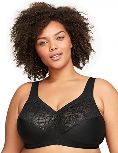 Glamorise Damski biustonosz MagicLift Natural Support Bra bez fiszbin #1010, Czarny, 95F