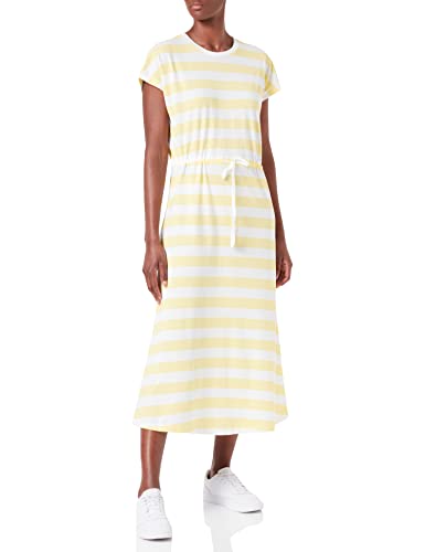ONLY Sukienka damska Onlmay S/S midi Stripe Dress JRS, Lemon Meringue/Stripes:cloud Dancer (Kia), S
