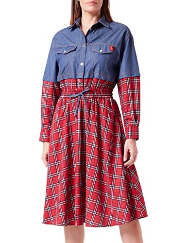 Love Moschino Sukienka damska, Czerwony, czarny, biały, niebieski, 38