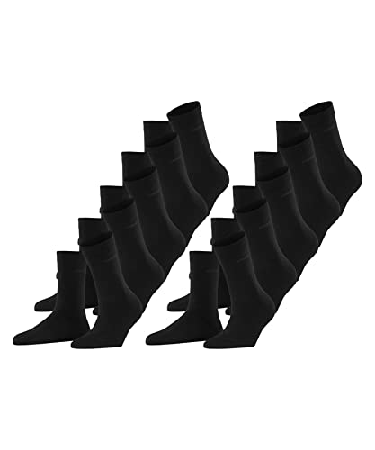 ESPRIT Kobiety Skarpety Solid 10-Pack W SO Bawełna jednokolorowe 10 Pak, Szary (Anthracite Melange 3080), 36-41