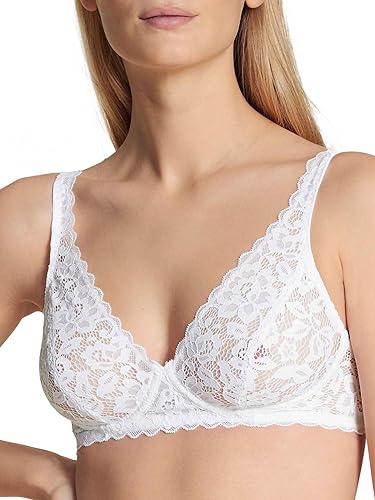 CALIDA Damski biustonosz Natural Comfort Lace, biały, normalny
