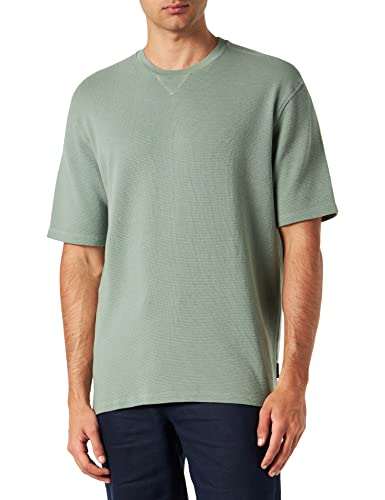 Sisley Męski T-shirt 34NHS1027, szary 075, M, Grey 075, M
