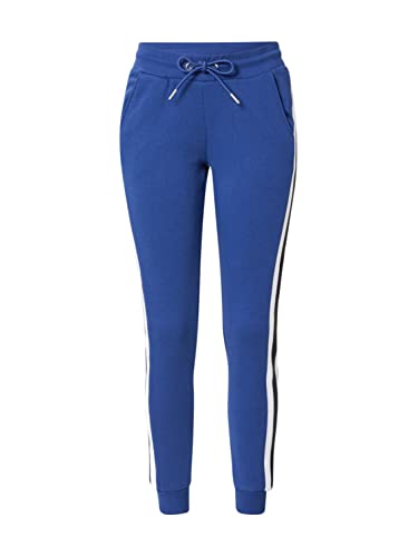 Urban Classics Damskie spodnie sportowe Ladies College Contrast Sweatpants damskie spodnie do biegania z paskiem i ściągaczem, w 4 kolorach, rozmiary XS - 5XL, Spaceblue/White/Black, 3XL