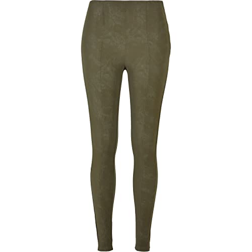 Urban Classics Damskie spodnie damskie Washed Faux Leather Pants dla kobiet, sztuczna skóra, skinny, dostępne w 3 wariantach kolorystycznych, rozmiary XS - 5XL, oliwkowy, 5XL