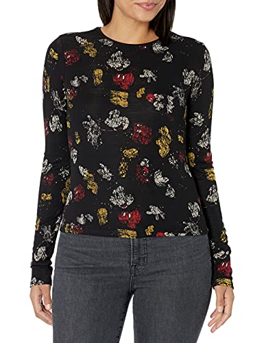 Desigual Damska koszulka Ts_mickey Lovers, czarny, XL