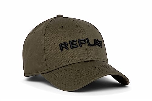 Replay Czapka unisex, 070 DK MILITARY GREEN, jeden rozmiar