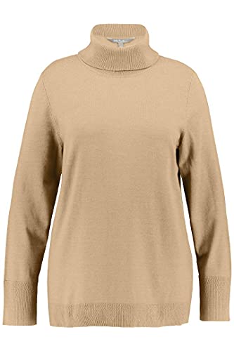 Ulla Popken damski sweter z golfem, Mauve, 50