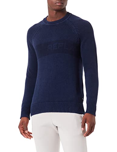 Replay Sweter męski, 970 Dark Navy, S