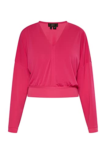 faina Damska koszula z długim rękawem Cropped 19526756, różowa, L, Rosa, L
