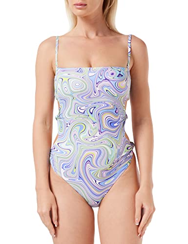 Dagi Damski kostium kąpielowy z ramiączkami, jednoczęściowy, Lilac - zielony, 42