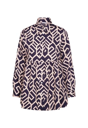 Seidensticker Damska bluzka - modna bluzka - Regular Fit - kołnierz koszuli - długi rękaw - 100% bawełna, niebieski, 36