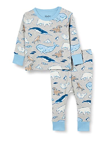 Hatley Organic Bawełna Długi rękaw Pyjama Zestaw Piżamy Dla Dzieci, Arctic Animals, 1 lat