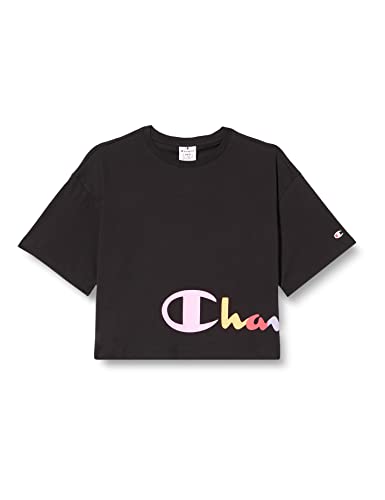 Champion Damska koszulka Legacy American Classics Logo Crop Oversize S/S, Czarny, S