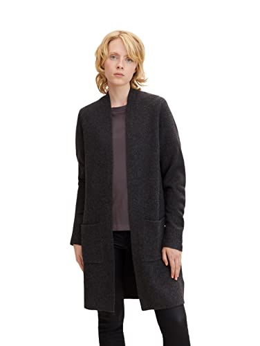 TOM TAILOR Denim Damski Płaszcz z dzianiny 1033307, 10522 - Shale Grey Melange, S