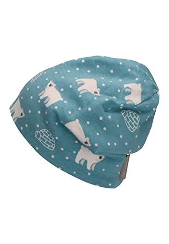 Sterntaler Chłopięca czapka beanie Slouch niedźwiedź polarny, niebo, 45