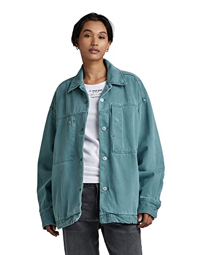 G-STAR RAW Damska koszulka z długim rękawem Workwear Long Sleeve Jacket, zielona (Rainbow Foliage Green gd D300-G005), XS, Zielony (Rainbow Foliage Green Gd D300-g005), XS