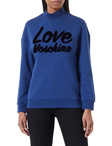 Love Moschino Damska bluza treningowa, Niebieski, 40