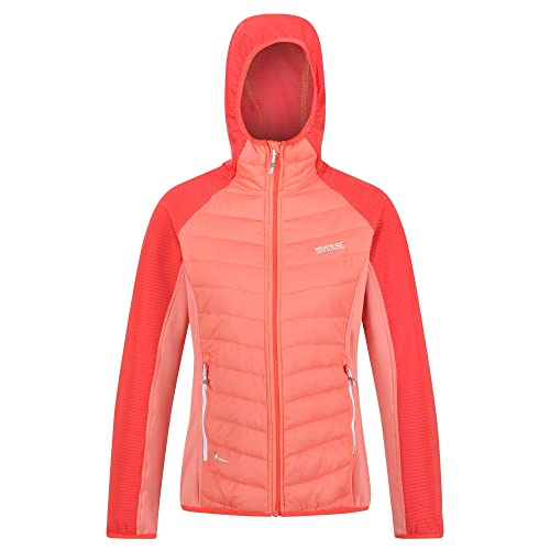 Regatta Damska kurtka z kapturem Anderson VI Hybrid, Fusion Coral/Neon Pink, 38