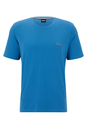 BOSS Męski T-shirt Mix & Match z logo, -420 Medium Blue, M