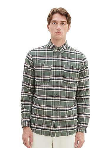 TOM TAILOR koszula męska, 32277 - Green Dust Colorful Check, XL