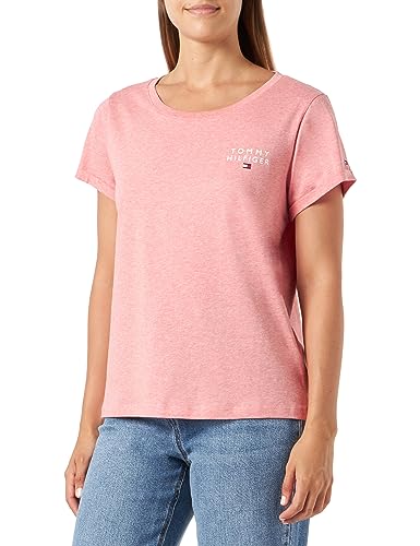 Tommy Hilfiger Koszulka damska z krótkim rękawem, Flora różowy wrzos, XL