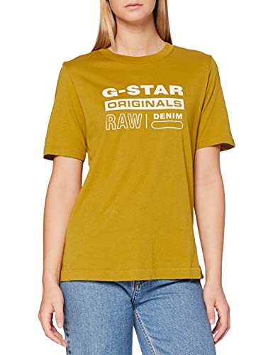 G-STAR RAW Damska koszulka Originals Label Regular, Zielony (tosty D19953-4107-c623), S
