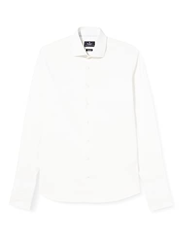 Hackett London Męska koszula biznesowa Stretch Pop Dc, biały (White 800), 41