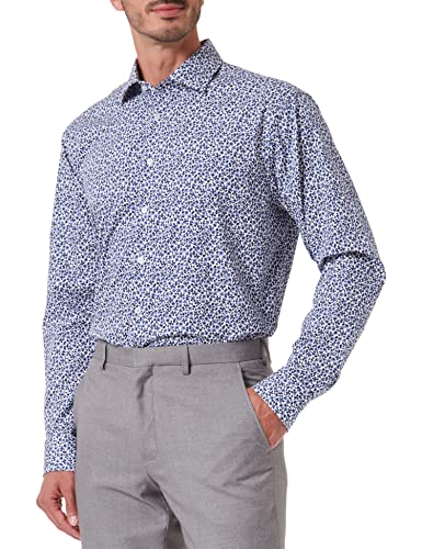 Seidensticker Męska koszula biznesowa, niebieski, 39