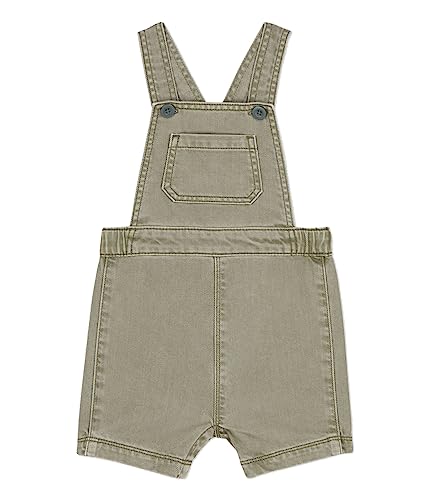 Petit Bateau Niemowlęta chłopcy A06ZS spodnie ogrodniczki - szorty z zielonymi szelkami, 24 miesiące, Zielony Marecage, 24 miesi?cy