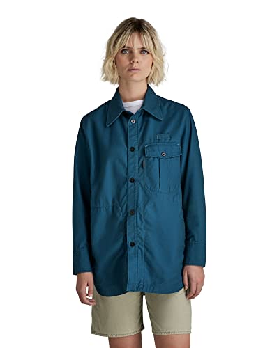 G-STAR RAW Damska koszulka Naval Collar Overshirt 2.0, Blue (Nitro C960-1861), S