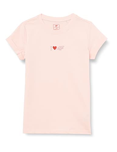 4F Koszulka Dziewczęca Jtsd005 Koszulka, jasnoróżowa, 152 cm Dziewczynka, jasnoróżowy, 152