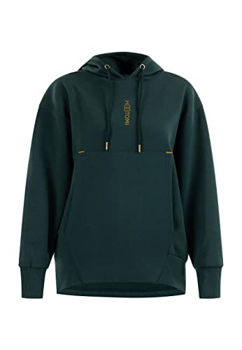 Hootomi damska bluza z kapturem, duży rozmiar, zielona, L, ciemnozielony, L