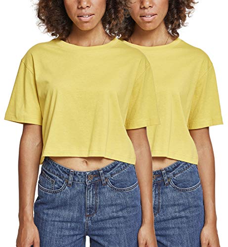 Urban Classics Damska koszulka z krótkim rękawem (2 sztuki), Multicolour (Honey/Honey (2 sztuki) 02171), XS