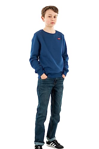 Levi's Kids Logo Crewneck bluza chłopięca 2-8 lat, estate blue, 10 Lat