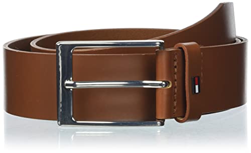 Tommy Hilfiger Męski pasek skórzany Layton 4.0, Koniak, 95