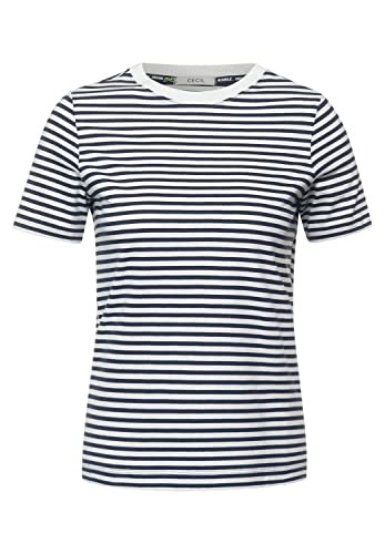 Cecil Damska koszulka w paski B317840, River Blue, M