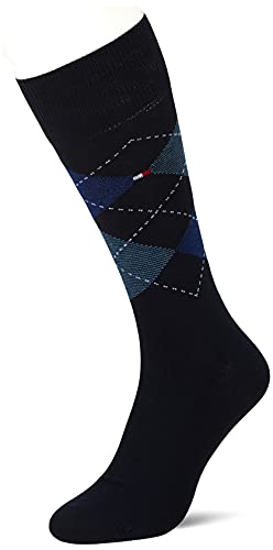 Tommy Hilfiger Męskie skarpety Check Men's Classic, grantowy, 39 EU