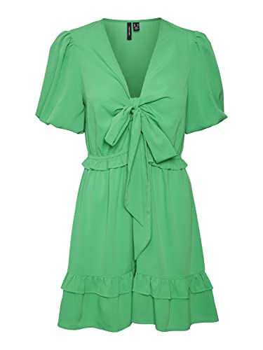 VERO MODA Damska sukienka VMCARY Olivia 2/4, krótka sukienka WVN GA, jasnozielona, XL, jasnozielony, XL