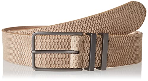 Hackett London Męski pasek Pique Print Belt, 311 nude, 28