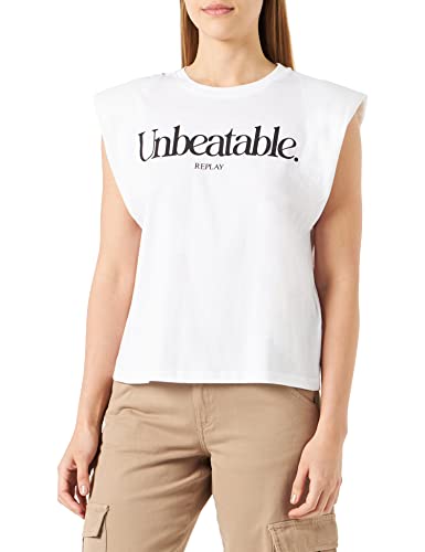 Replay Damska koszulka z krótkim rękawem, 001 White, S