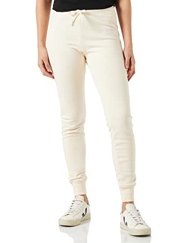 Love Moschino Slim Fit Jogger with Heart Holographic Print Spodnie Damskie Casual, krem, 34
