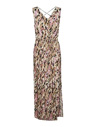 VERO MODA Women's VMEASY SL Tank Maxi Dress R1 WVN GA sukienka, Tigers Eye/AOP:Ina, S, Tigers Eye/Aop: ina, S