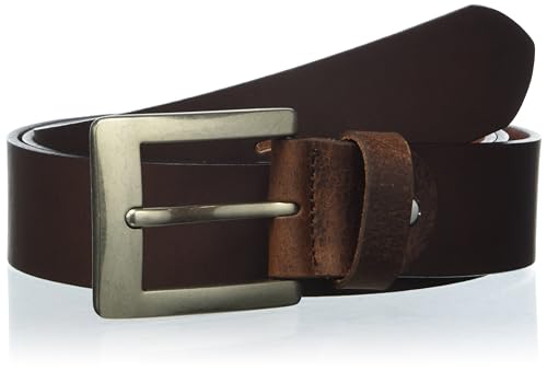 JP 1880 Męskie, duże rozmiary, duże rozmiary, Menswear L-8XL, skórzany pasek, skóra bydlęca, do 170 cm, metalowa klamra 705233, mahoń brązowy, 165