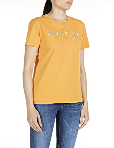 Replay Koszulka damska, 796 Jasnopomarańczowy, XXS