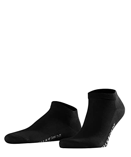 FALKE Mężczyźni Skarpety do trampek Cool 24/7 M SN Organiczna Bawełna krótkie jednokolorowe 1 Para, Czarny (Black 3000), 47-48