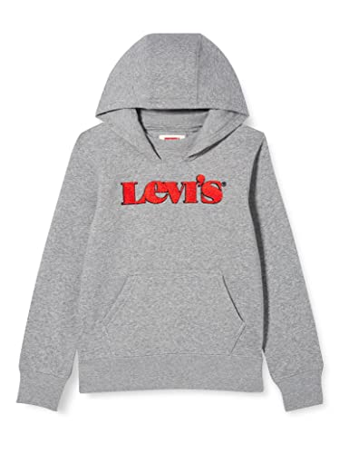 Levi's Kids Chłopięca bluza z kapturem Lvb Graphic Hoodie sweter, ciemnoszary (Dark Grey Heather), 14 Lata