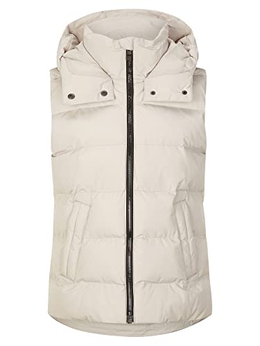 Ziener Damska kamizelka TULJA czas wolny, sport, micro down, ciepła, modna, srebrno-beżowa, 46