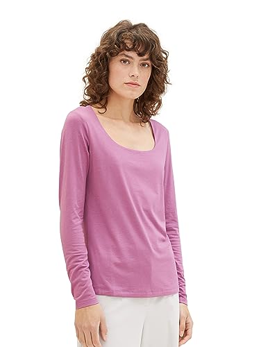 TOM TAILOR Damska koszulka z długim rękawem, 33830 - Mauvy Plum, 3XL