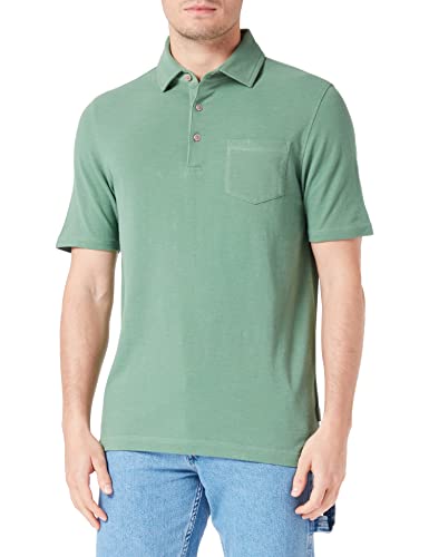 bugatti Męska koszula polo, 8151-35021, moos-140, regular, Moos-140, M